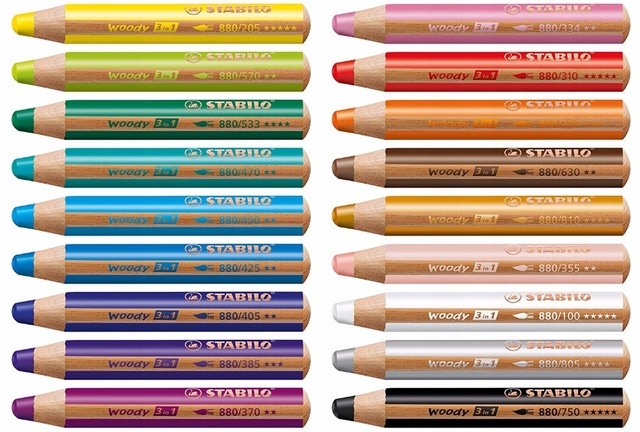 Stabilo Woody 3w1 Czerwona 880/310