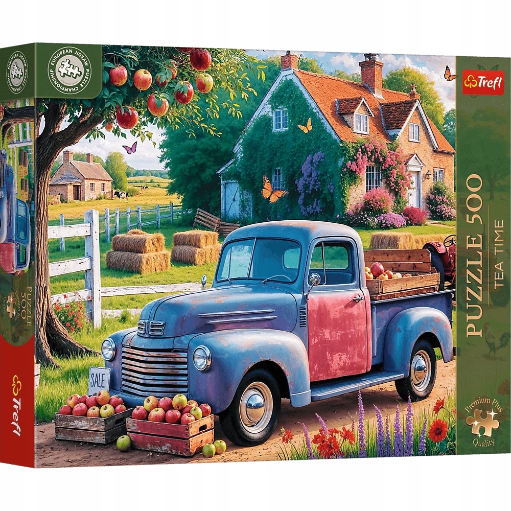 Puzzle 500 Tea Time: Mistrzostwa Europy, Samochód farmera (37612)