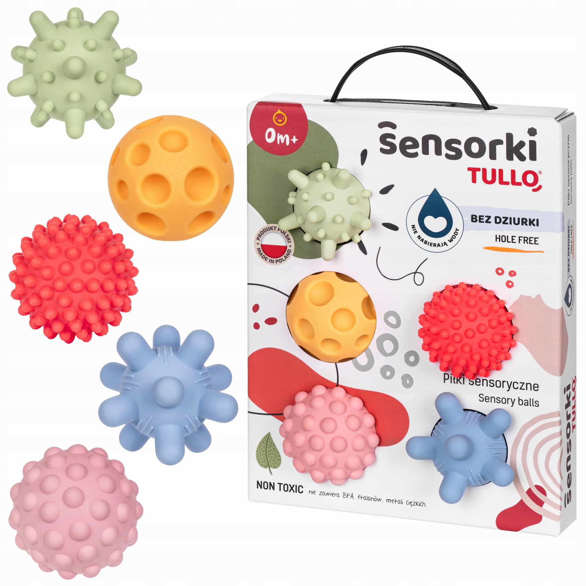 Piłki sensoryczne Pastelowe 5 szt (8017)