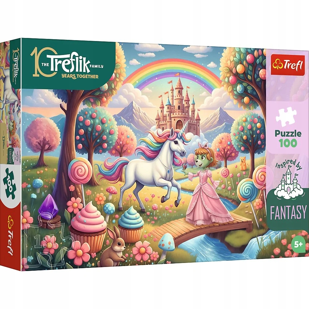 Puzzle 100 Inspired by Fantasy: Jednorożec w Słodyczolandii (16574)