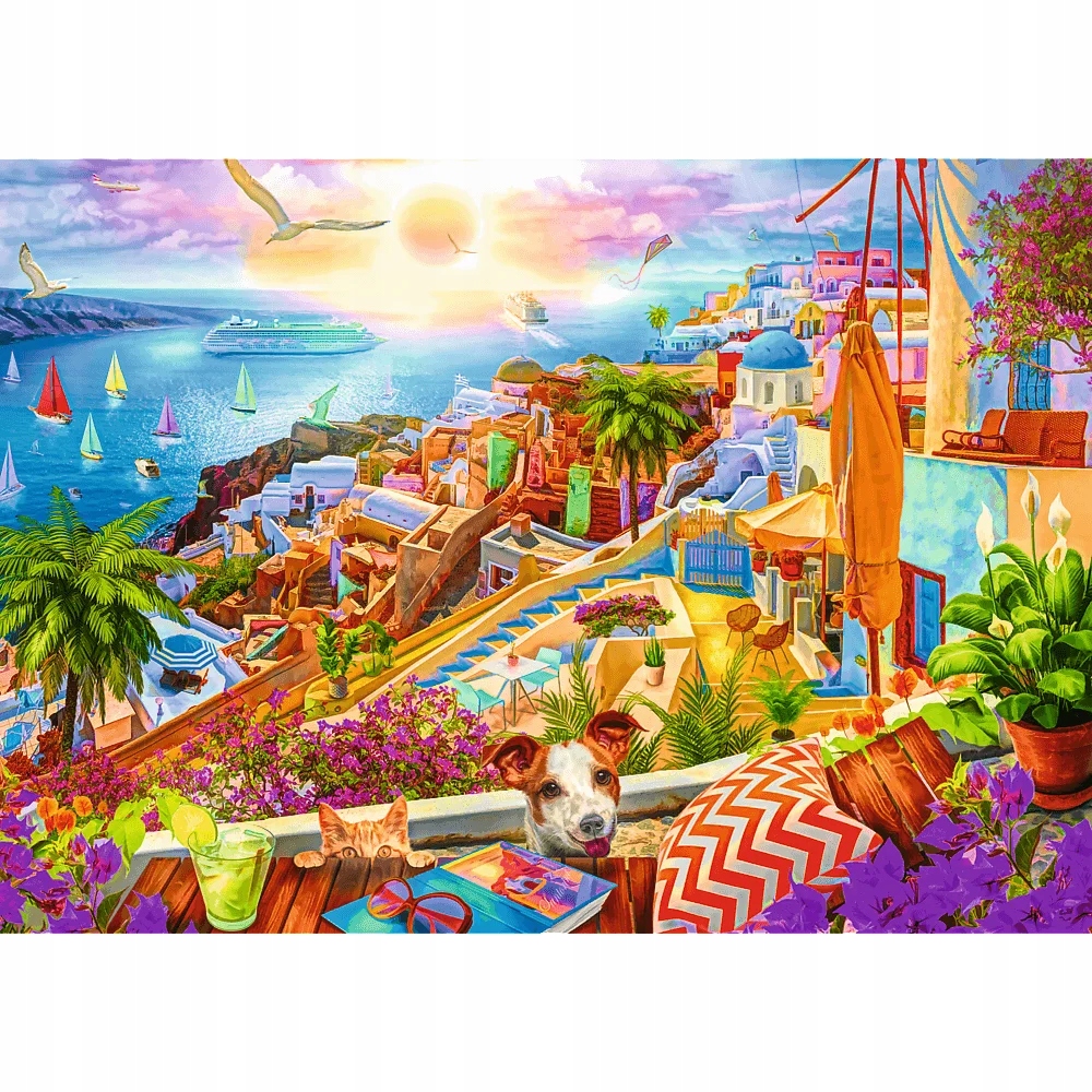 Puzzle 1000 Tea Time: Z wizytą na Santorini (10842)