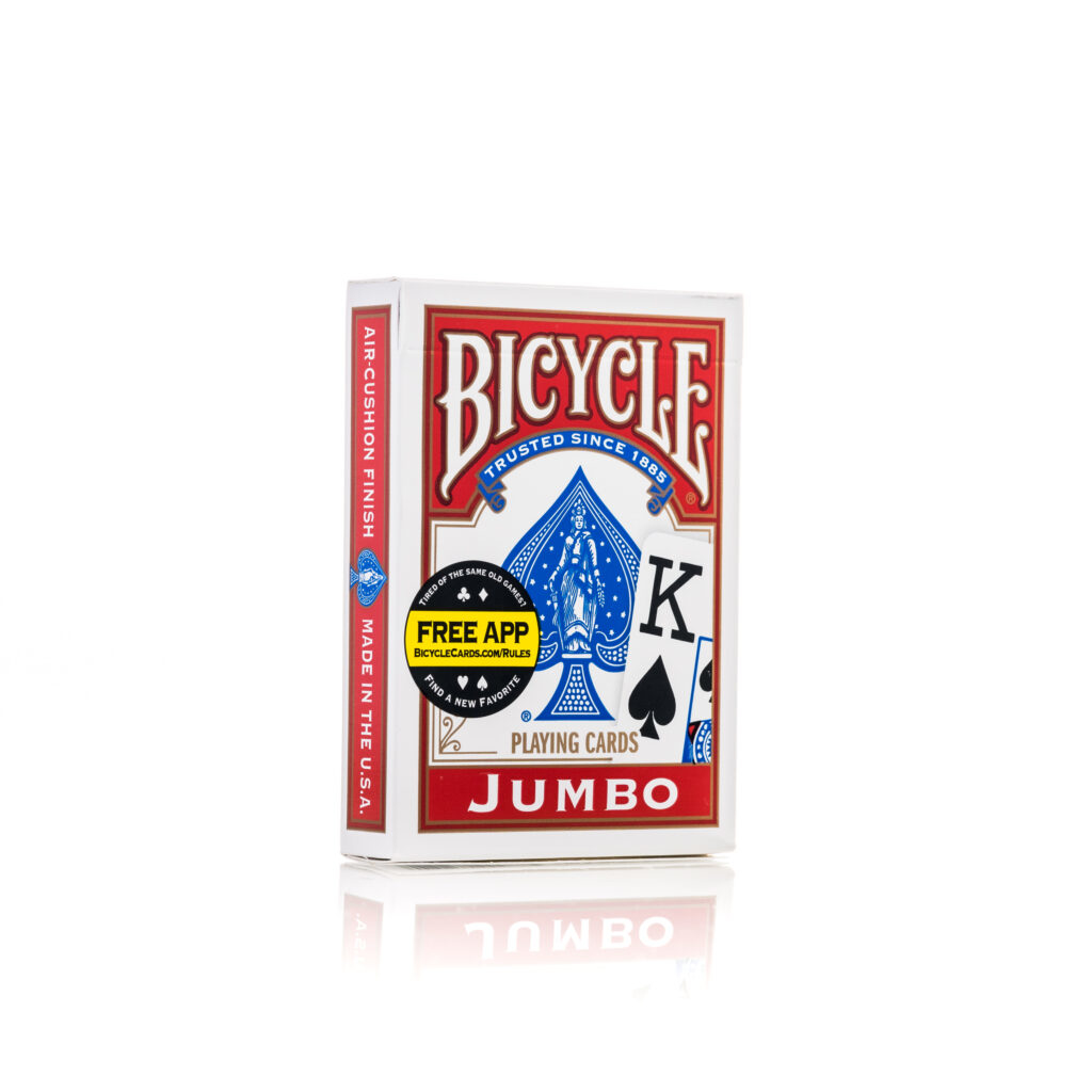 Karty Bicycle Jumbo Rider Back Czerwone, Niebieskie (0885)