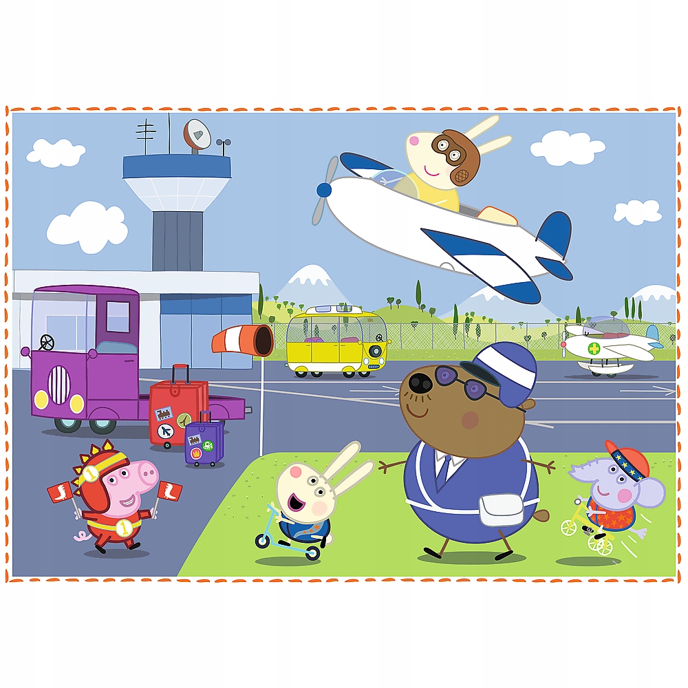 Puzzle 4 w 1: Świnka Peppa Wspomnienia z wakacji (34359)