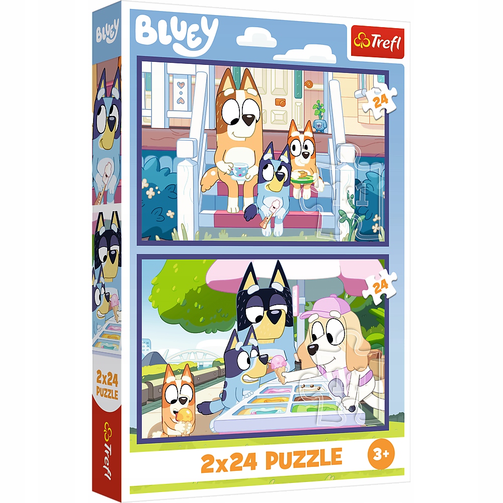 Puzzle 2x24: Zabawna Bluey (34446)