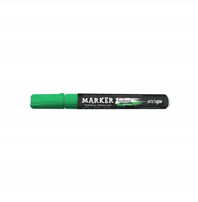 Marker kredowy zielony 4,0 mm okrągła końcówka Strigo (3208)