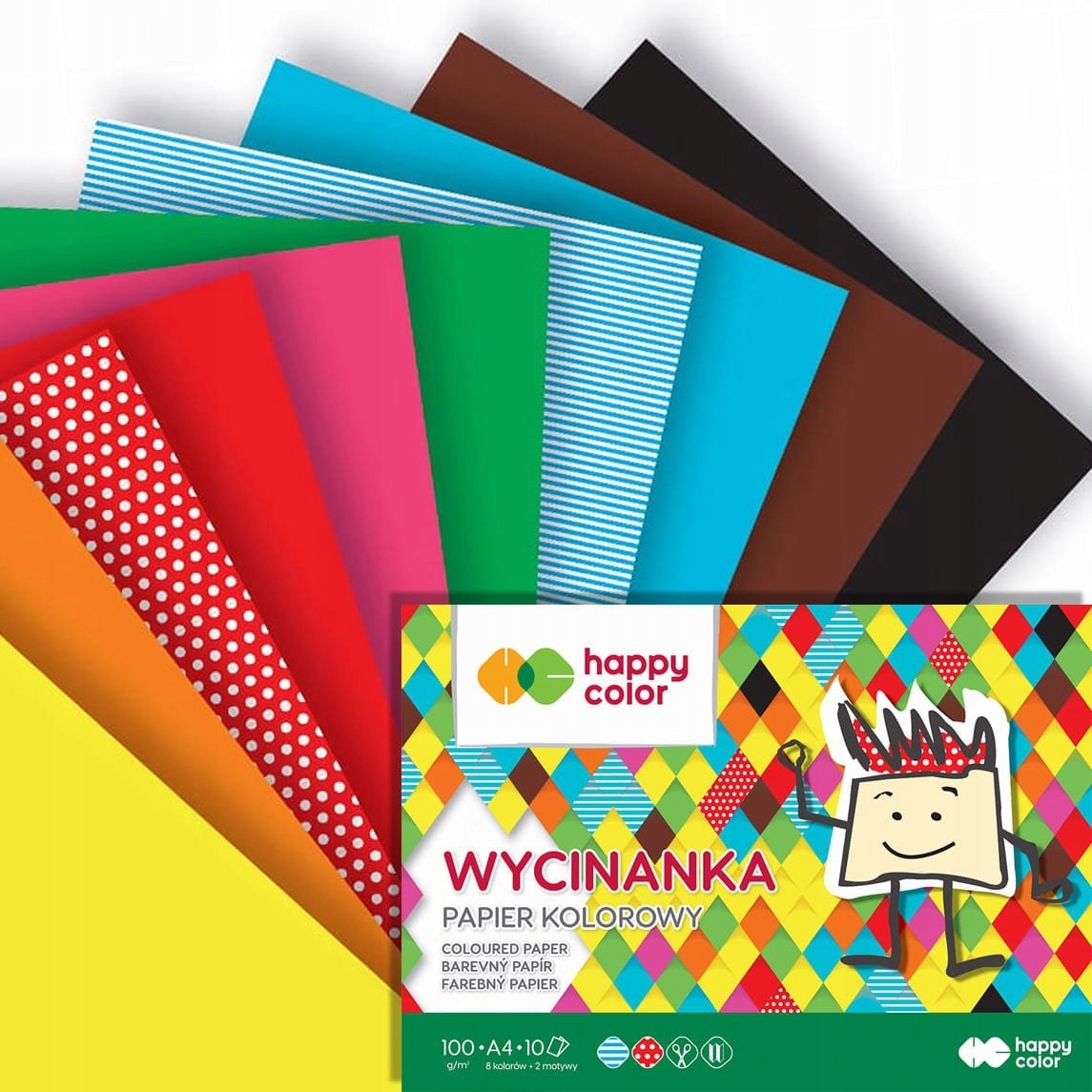 Blok Wycinanka, A4 10 ark, 100 g, Happy Color (3710 2030-A10)