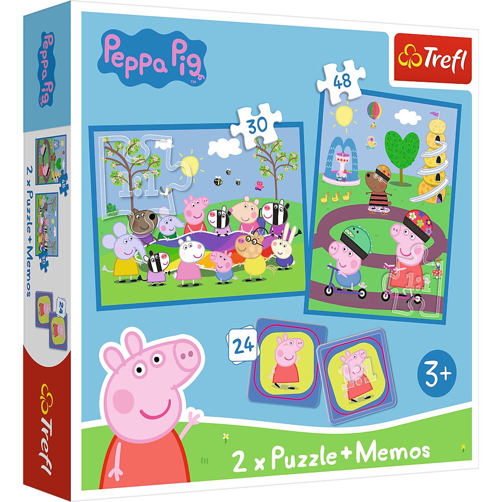 Puzzle 2 w 1 + memos: Radosne chwile z Świnką Peppą (93331)