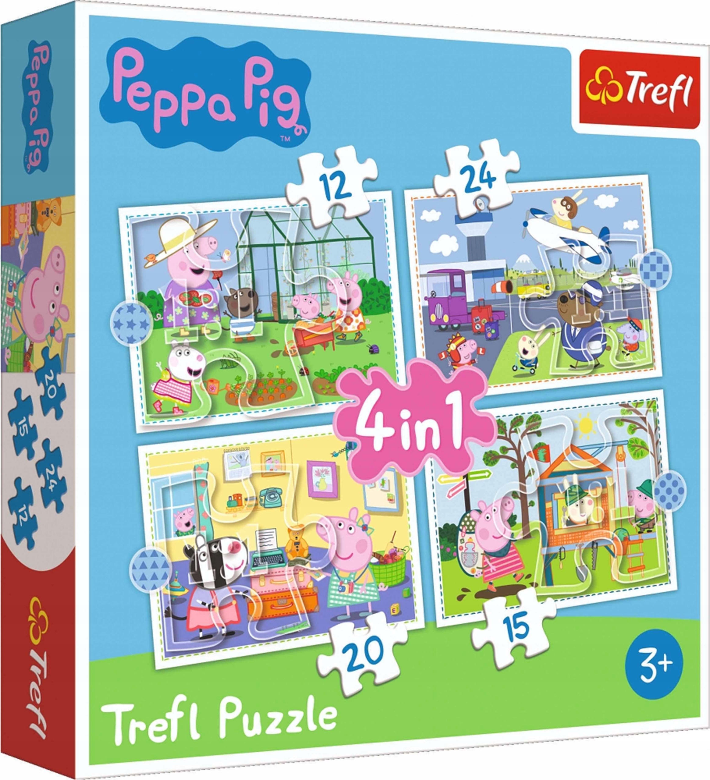 Puzzle 4 w 1: Świnka Peppa Wspomnienia z wakacji (34359)