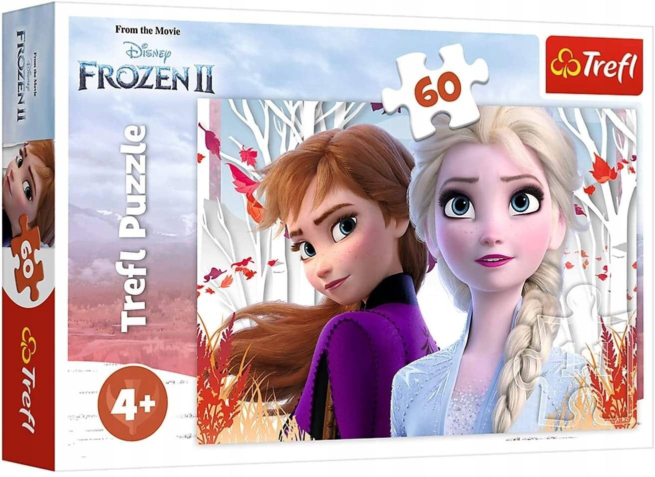 Puzzle 60 Zaczarowany świat Anny i Elsy