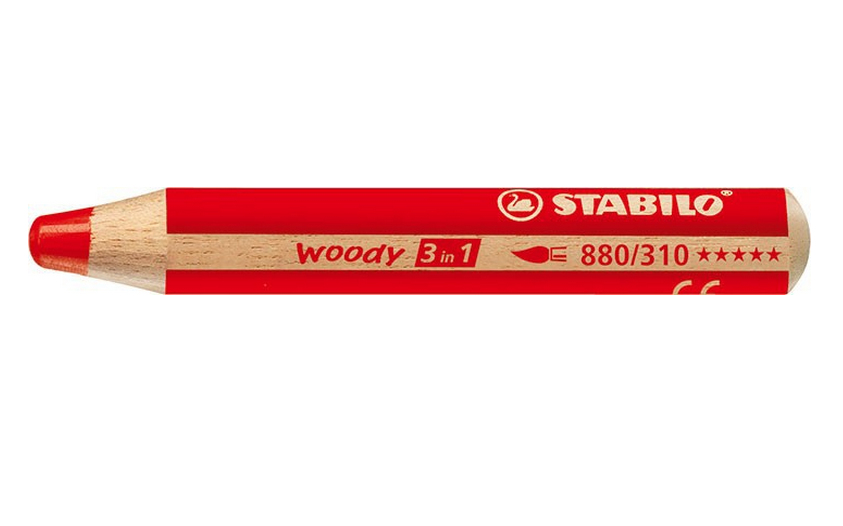 Stabilo Woody 3w1 Czerwona 880/310