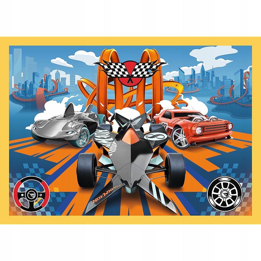 Puzzle 4 w 1: Pojazdy Hot Wheels (34627)