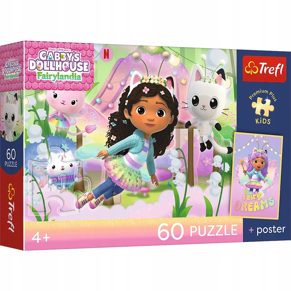 Puzzle 60 Premium Plus Kids: Gabi i kocie przygody, Koci Domek Gabi