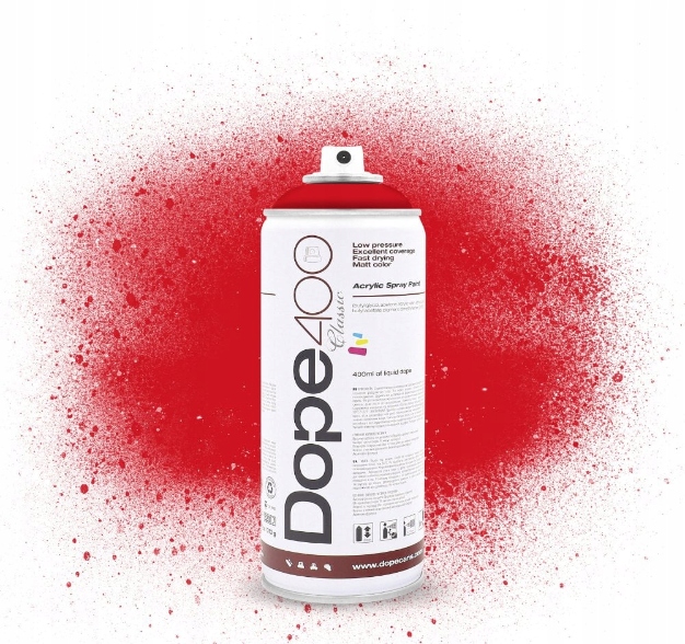 Farba w sprayu 400 ml Classic D-033 Lipstick Red, Dope Cans