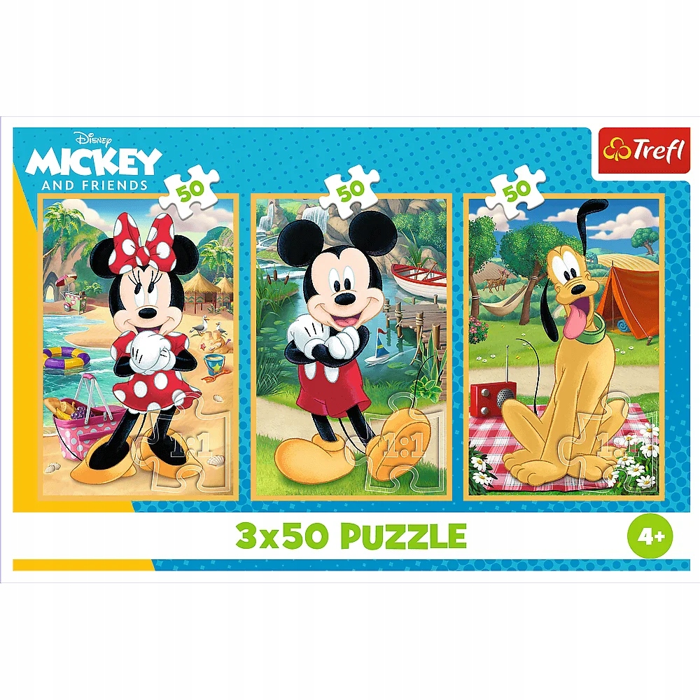 Puzzle 3 x 50: Myszki na wakacjach (34881)