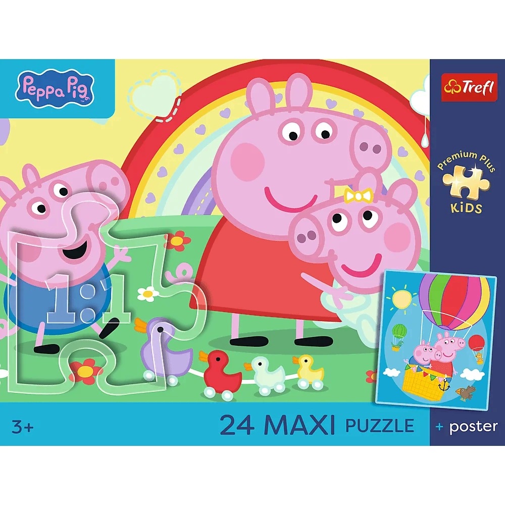 Puzzle 24 Maxi Premium Plus Kids Świnka Peppa - Świnkowe dni (14387)