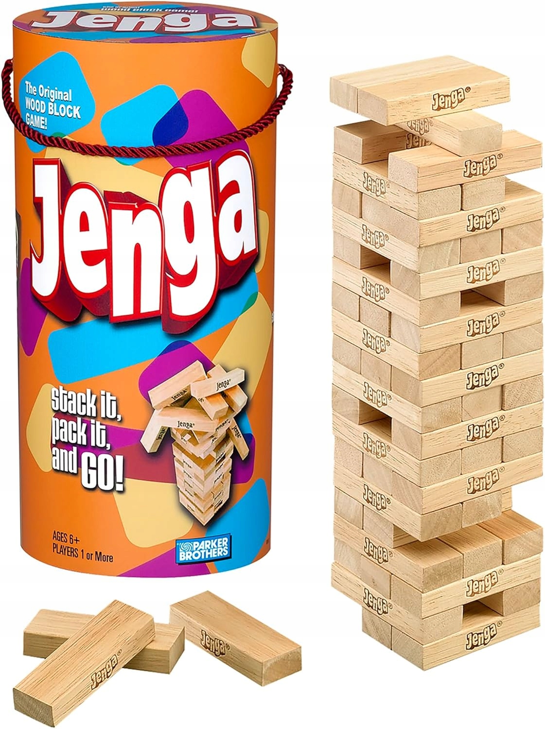 Jenga w tubie (grarodzinna jenga HASBO)