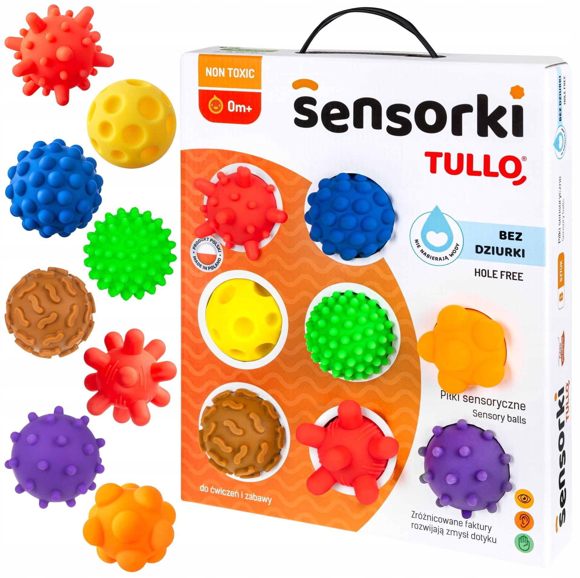 Piłki sensoryczne 8 szt (8024)