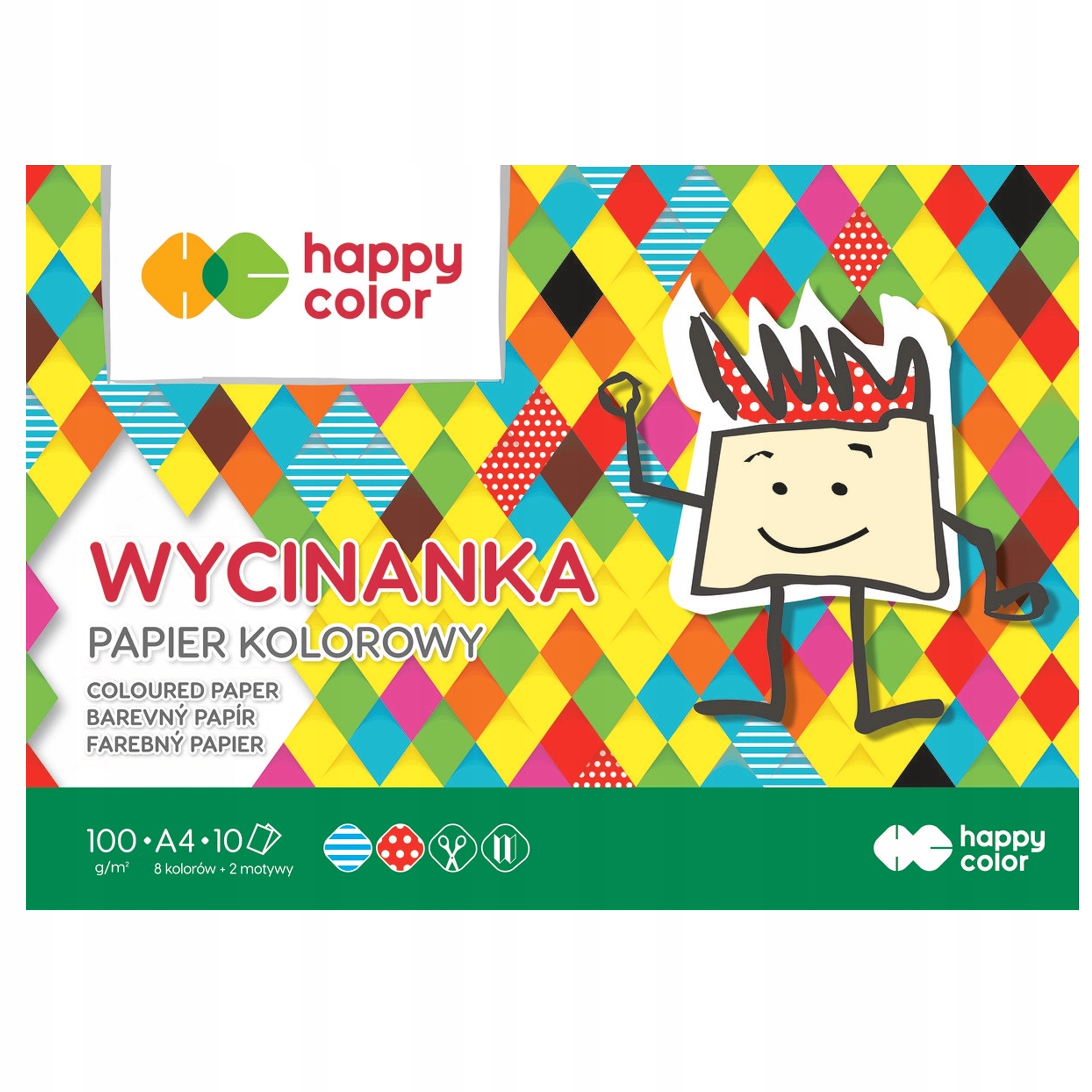 Blok Wycinanka, A4 10 ark, 100 g, Happy Color (3710 2030-A10)