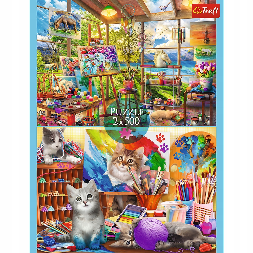 Puzzle 2x500: Sztuka malowania (37530)