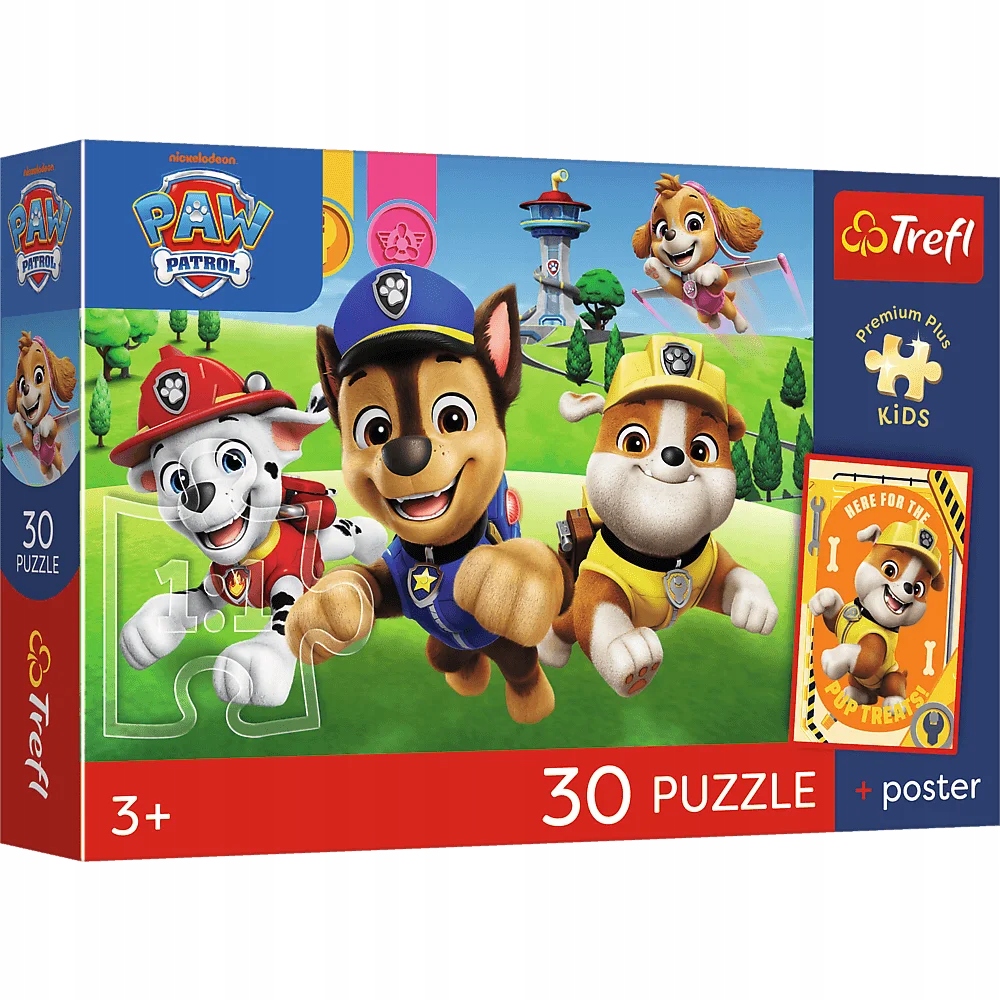 Puzzle 30 Premium Plus Kids: Psiaki w drodze, Psi Patrol (18346)