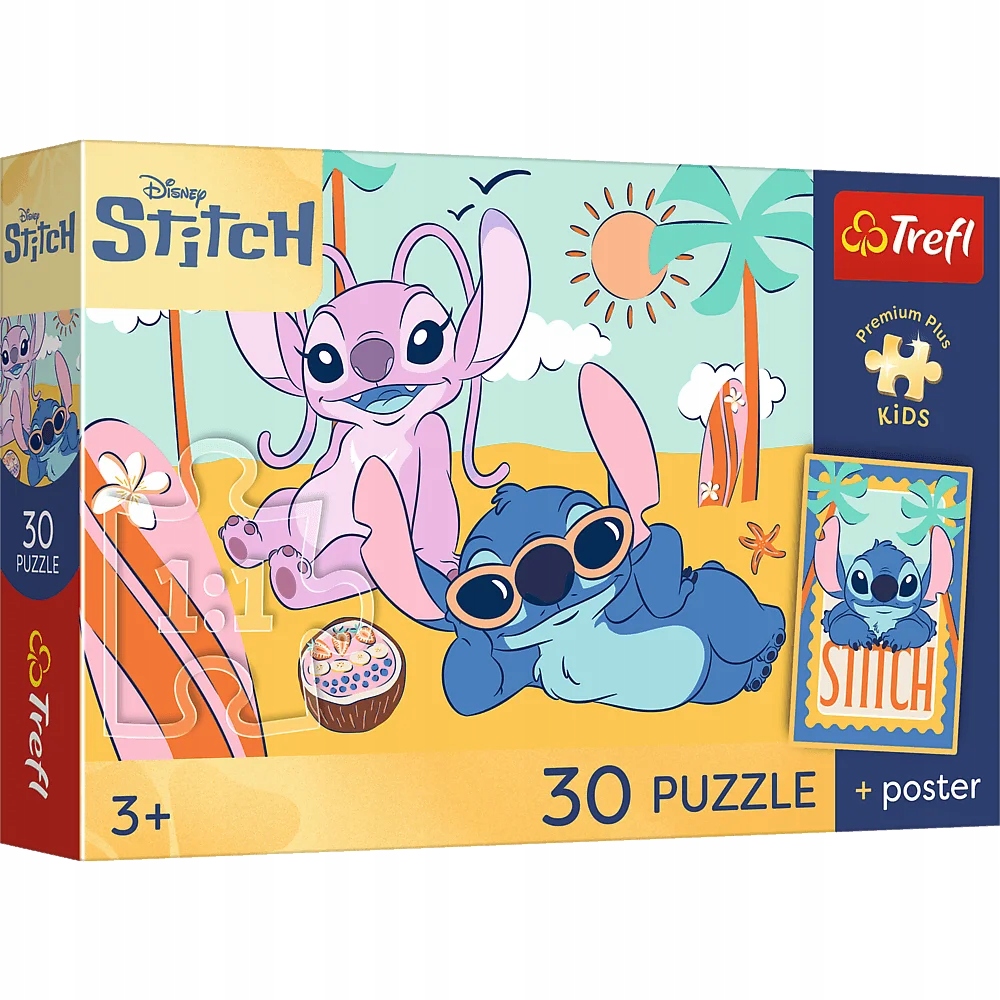 Puzzle 30 Premium Plus Kids: Uśmiech Stitcha, Lilo & Stitch (18341)