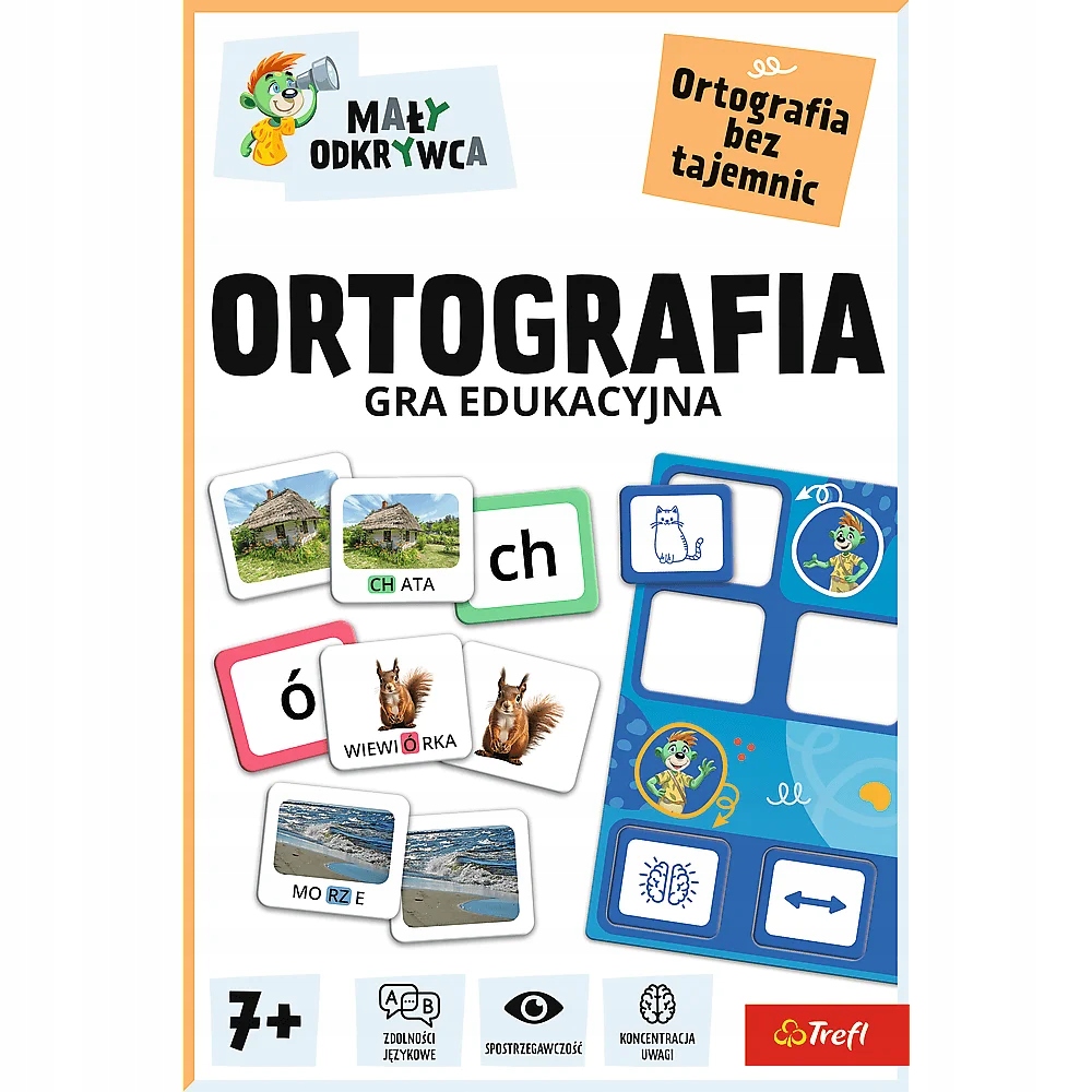 Gra dla dzieci Ortografia, Mały Odkrywca (02803)