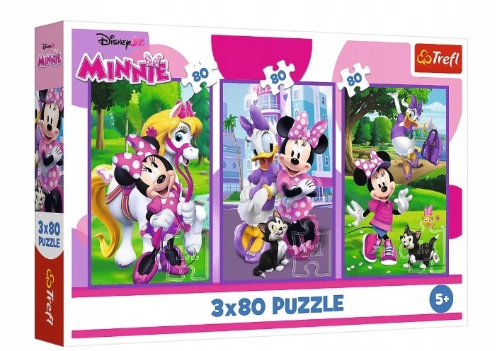 Puzzle 3 x 80: Minnie i przyjaciele (34889)