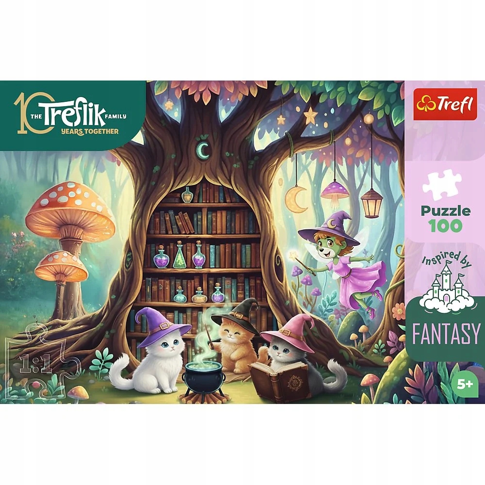 Puzzle 100 Inspired by Fantasy: Czarodziejskie Kociaki (16572)