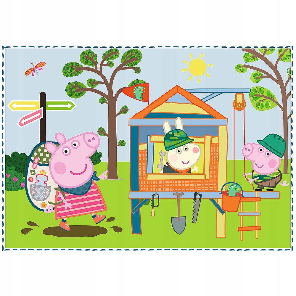 Puzzle 4 w 1: Świnka Peppa Wspomnienia z wakacji (34359)
