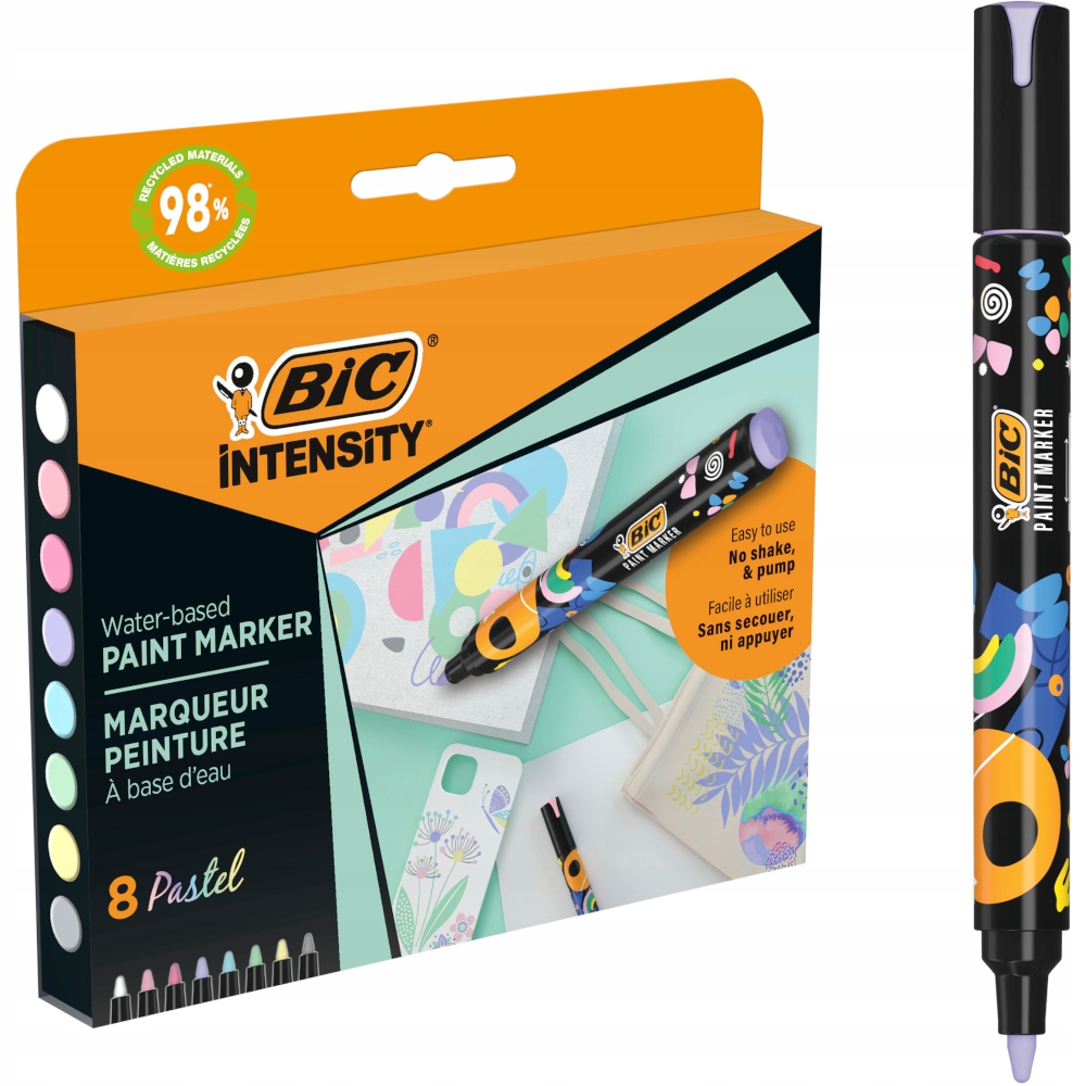 Markery Akrylowe BIC Pastelowe 8 szt.