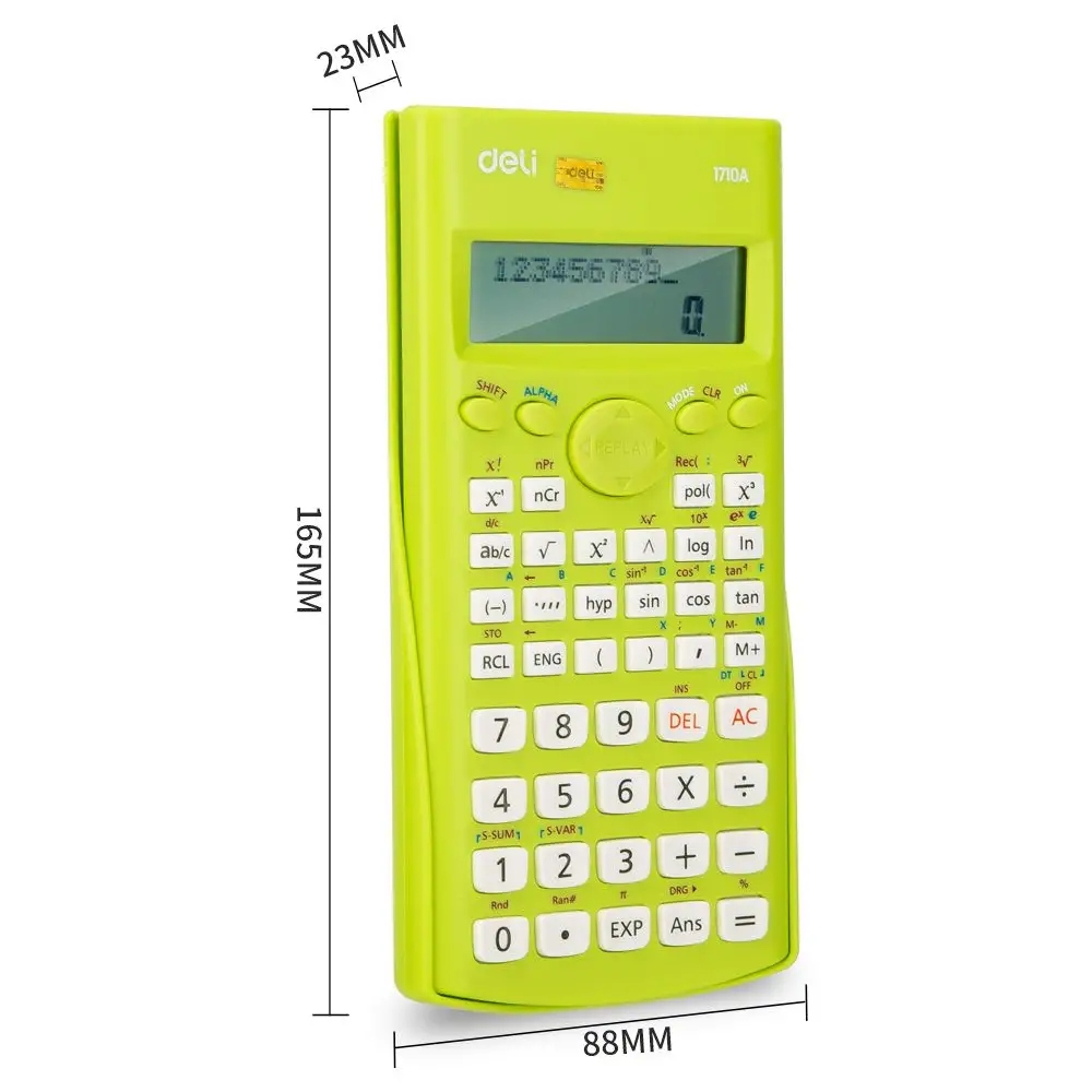 Kalkulator naukowy Deli 1710A 12-cyfrowy Zielony (3649)