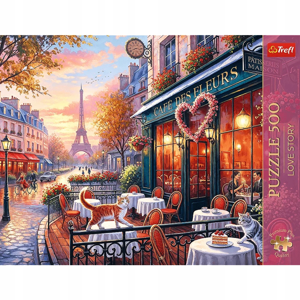 Puzzle 500 Love Story: Miłość w Paryżu (37621)