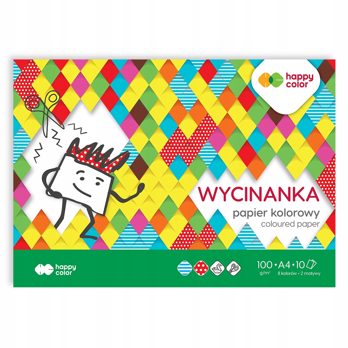 Blok Wycinanka, A4 10 ark, 100 g, Happy Color (3710 2030-A10)