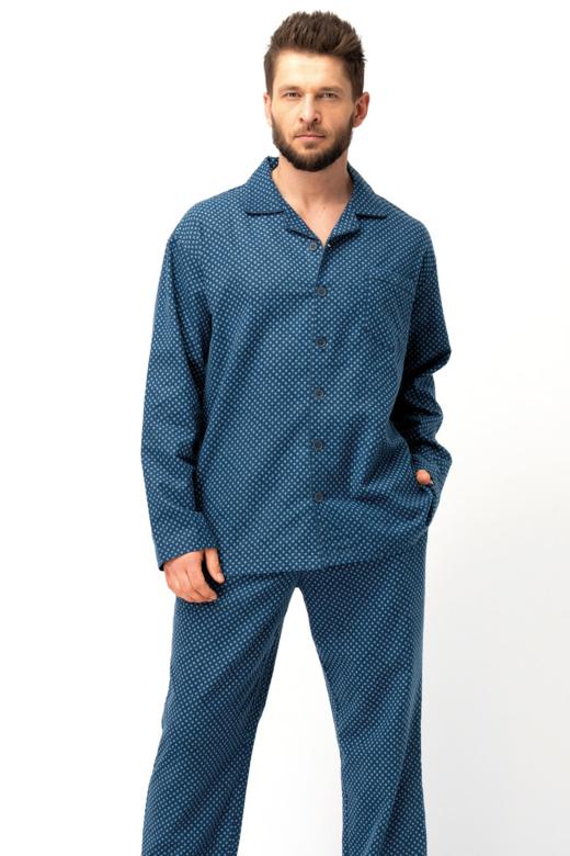 Piżama męska garniturowa bawełniana flanela rozmiar L