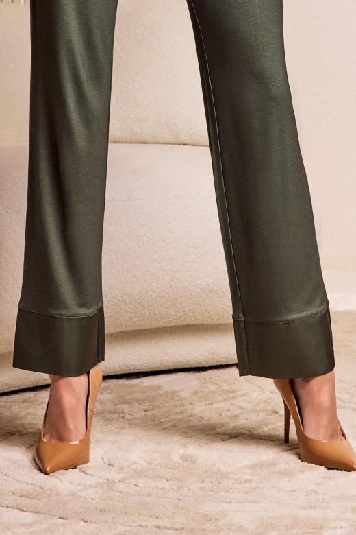 Długa piżama damska z wiskozy rozpinana góra proste spodnie rozmiar 40 view 3