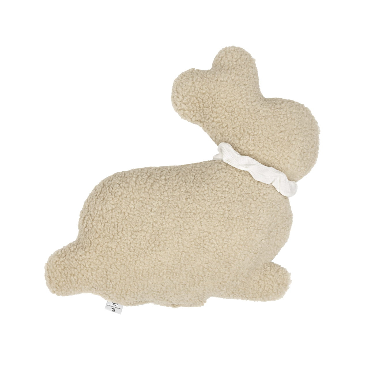 Beżowa Świąteczna Poduszka Królik z Bukli 37x37 Easter Bunny