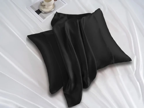 Jedwabna Poszewka 40x40 Czarna view 3