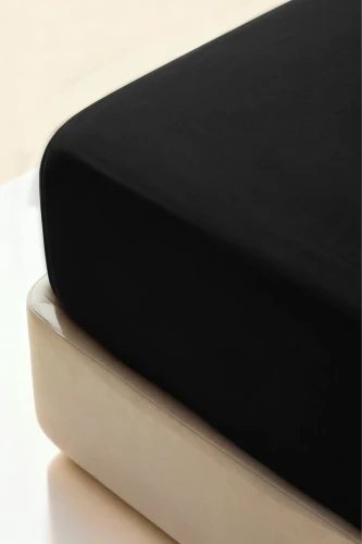 Czarne Prześcieradło Polarowe Z Gumką MIŚ Mikrofibra 120x200