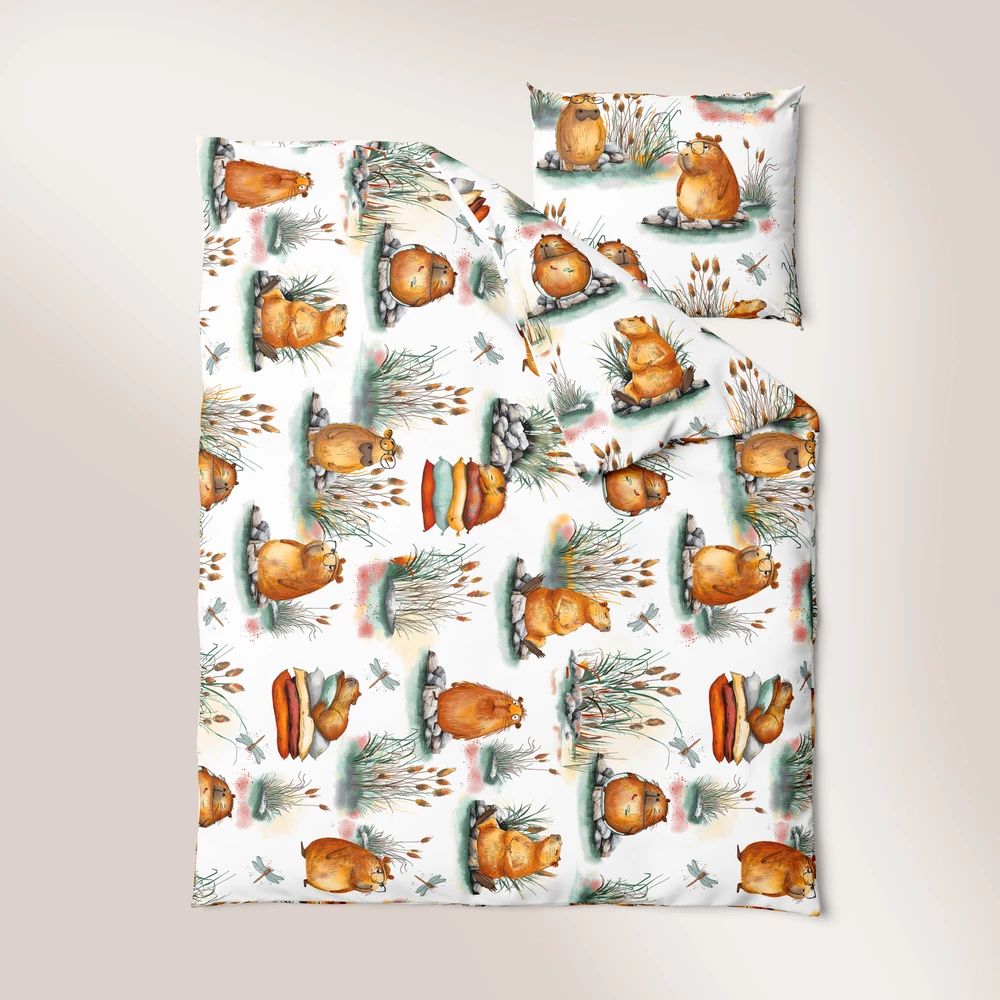 POŚCIEL DZIECIĘCA KAPIBARA BIAŁA 140/200 view 2