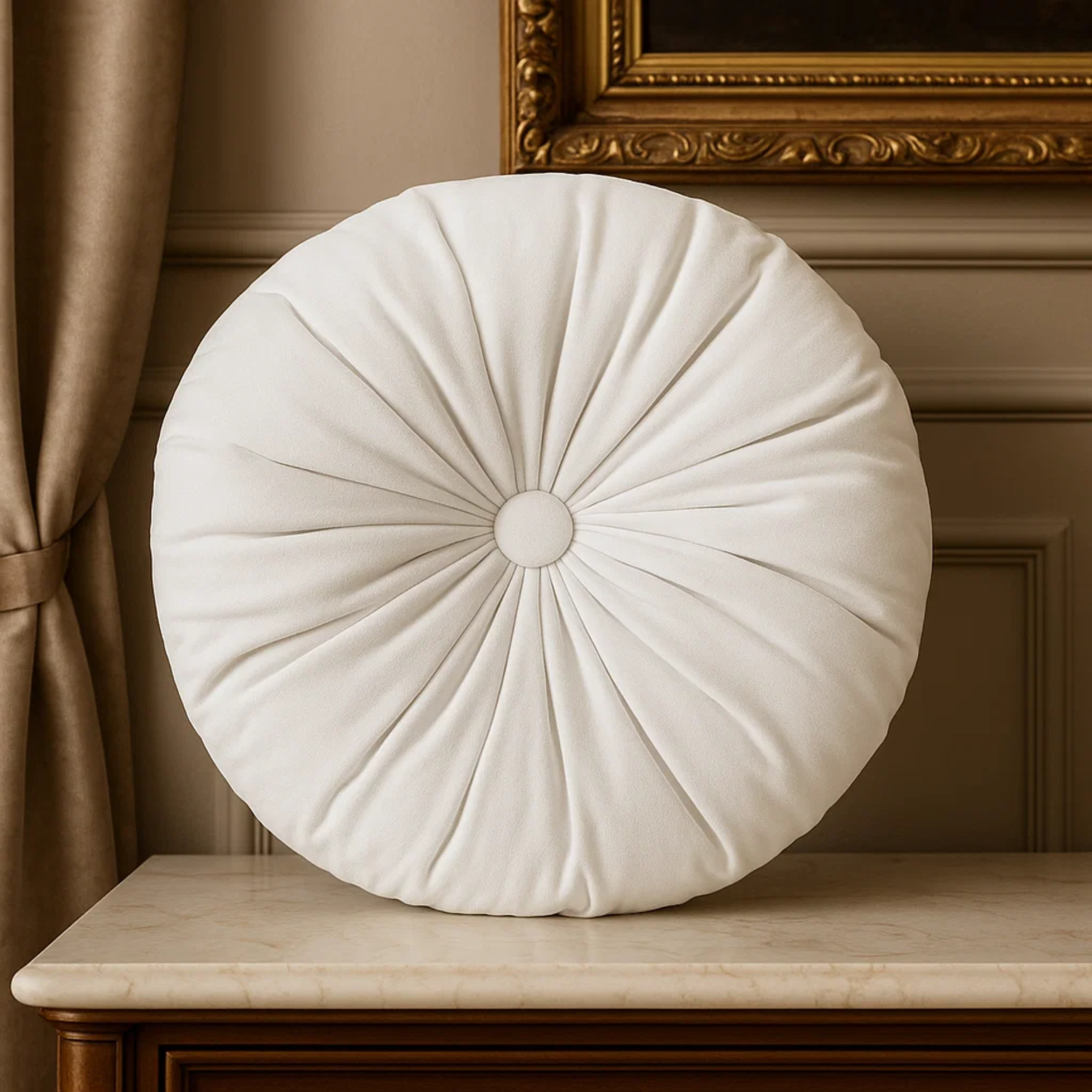 PODUSZKA OZDOBNA WELUROWA CIEMNO BIAŁA view 4