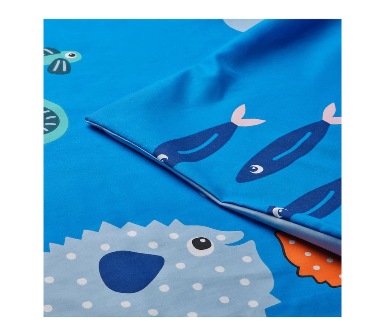 DZIECIĘCA POŚCIEL SATYNOWA DWUSTRONNA 140x200 WHALE view 2