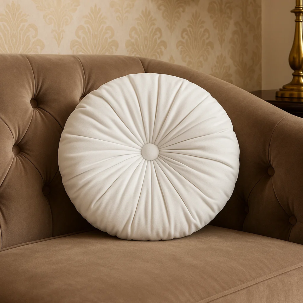 PODUSZKA OZDOBNA WELUROWA CIEMNO BIAŁA view 5