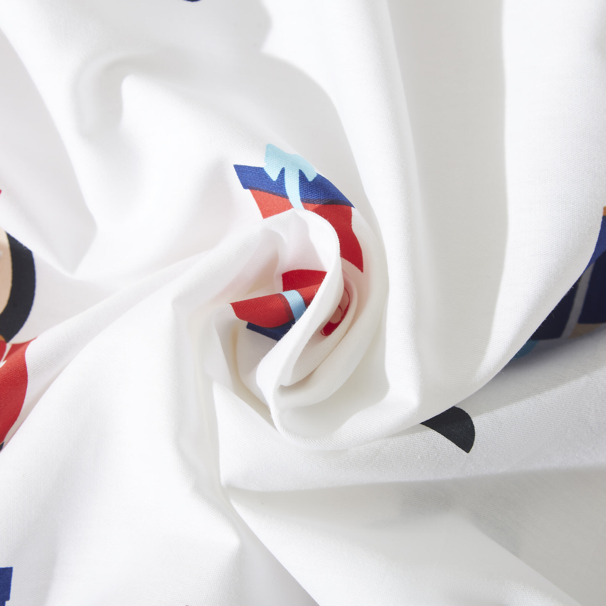 Pościel Świąteczna Satyna Bawełniana Biała z Nadrukiem 140x200 Xmass Nutcracker view 4