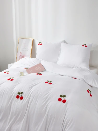 Biała Pościel w Wisienki 160x200 view 5