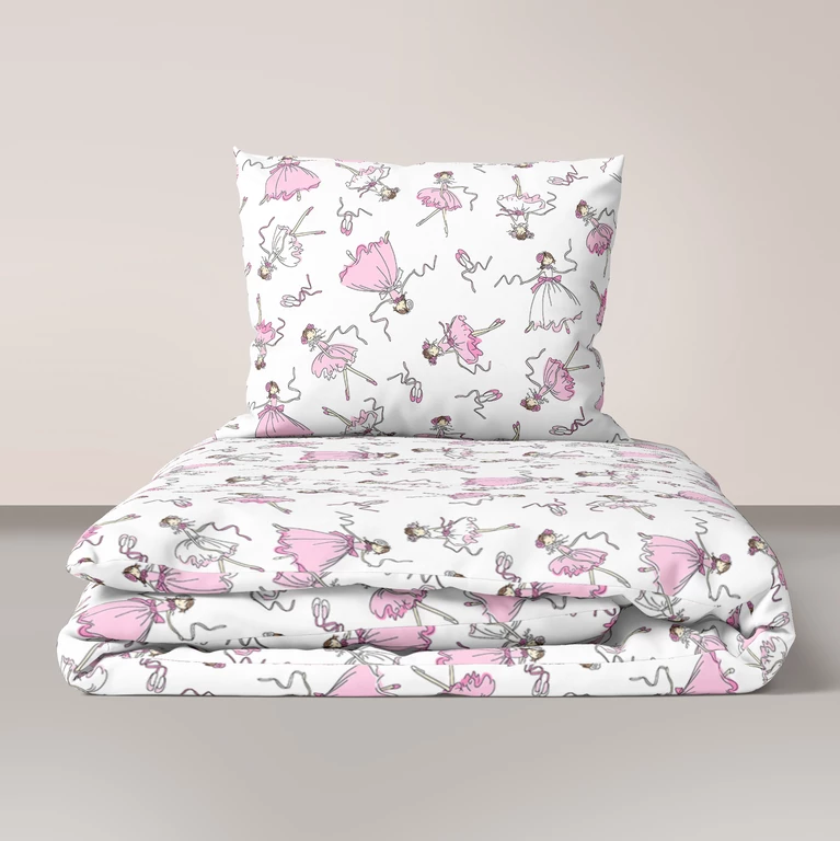 Śliczna pościel do łóżkeczka dziecięcego 90x120cm Balerina