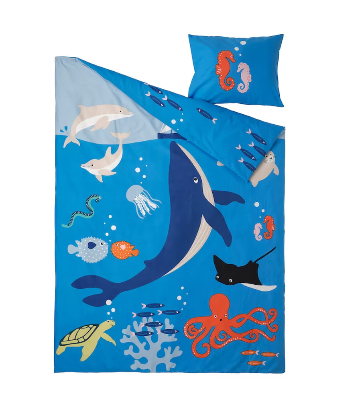 DZIECIĘCA POŚCIEL SATYNOWA DWUSTRONNA 140x200 WHALE view 6