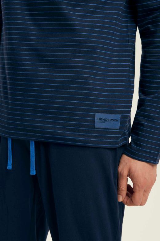 Piżama męska bawełniana z długim rękawem i prostymi spodniami rozmiar L view 8