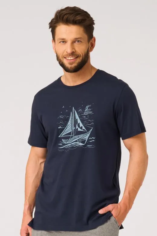 Piżama męska bawełniana krótka wygodny fason rozmiar L view 3