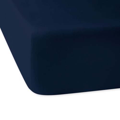 Granatowe Prześcieradło Satynowe Z Gumką 120x200 view 3