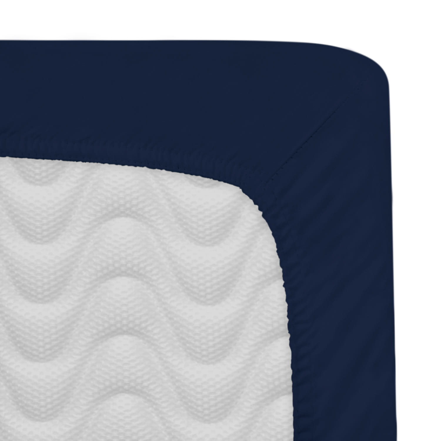 Granatowe Prześcieradło Satynowe Z Gumką 220x200 view 2